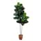 6ft. Rubber Tree in Decorative Planter with Real Touch Leaves